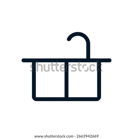 Sink icon, Vector logo sign, Illustration, shape, design, UX UI icon, editable eps