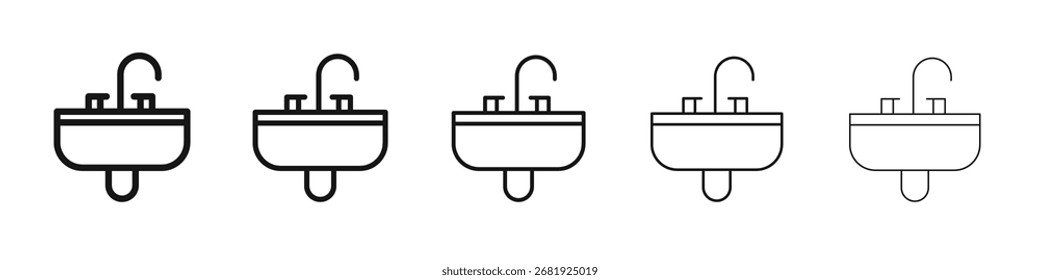 ícone Coletor vetor estrutura de tópicos conjunto sinal de ilustração