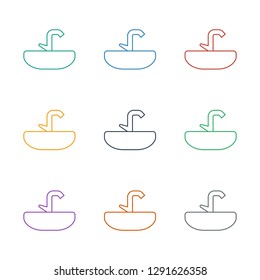 sink icon white background. Editable line sink icon from construction. Trendy sink icon for web and mobile.