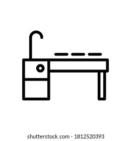 sink, kitchen icon vector illustration