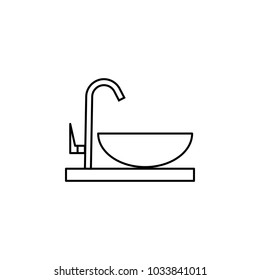 Sink line icon