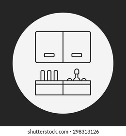Sink line icon