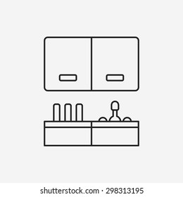 Sink line icon