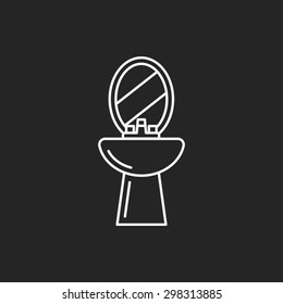 Sink line icon