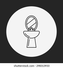 Sink line icon