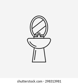 Sink line icon
