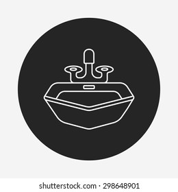 Sink line icon