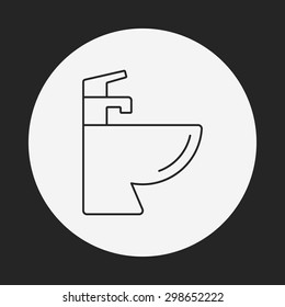 Sink line icon