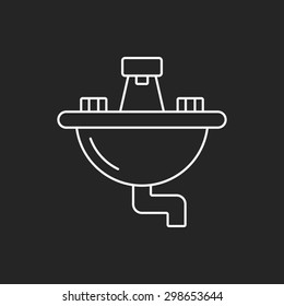 Sink line icon