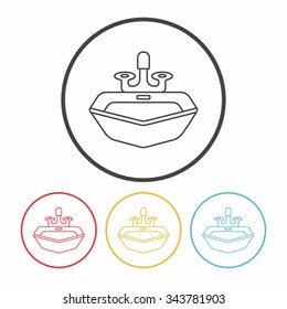 Sink line icon