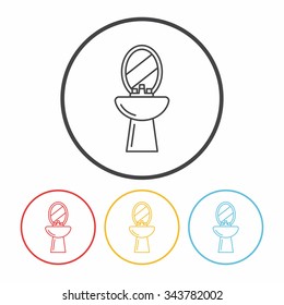 Sink line icon