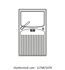 Sink line icon isolated on white background. Outline thin basin equipment vector.