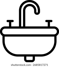 Design de vetor de ícone de linha de dissipador