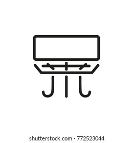 Sink with mirror line icon