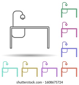 sink multi color style icon. Simple thin line, outline vector of furniture icons for ui and ux, website or mobile application