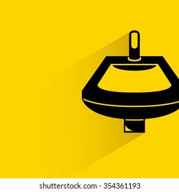 sink on yellow background, flat and shadow theme