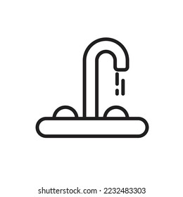 Sink Outline Icon Vector Illustration