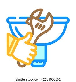 sink repairs color icon vector. sink repairs sign. isolated symbol illustration