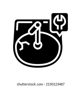 sink repairs glyph icon vector. sink repairs sign. isolated contour symbol black illustration
