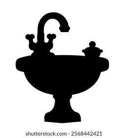 Sink silhouette vector icon sign symbol illustration design.
