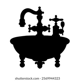 Sink silhouette vector icon sign symbol illustration design.
