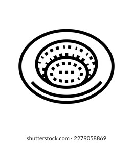 sink strainer home interior line icon vector. sink strainer home interior sign. isolated contour symbol black illustration