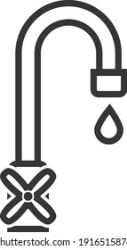 sink tap icon for any purpose graphic design needs