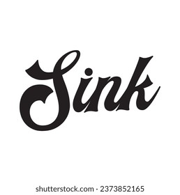 sink text on white background.