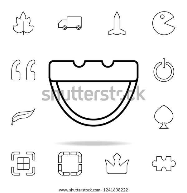 Sink Top View Icon Detailed Set Stock Vector Royalty Free 1241608222