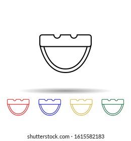 sink top view multi color style icon. Simple thin line, outline vector of web icons for ui and ux, website or mobile application