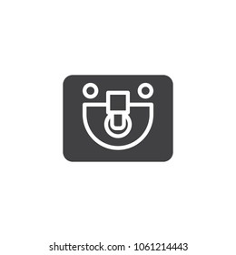 Sink top view vector icon. filled flat sign for mobile concept and web design. Washbasin simple solid icon. Symbol, logo illustration. Pixel perfect vector graphics