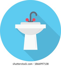 sink vector flat color icon