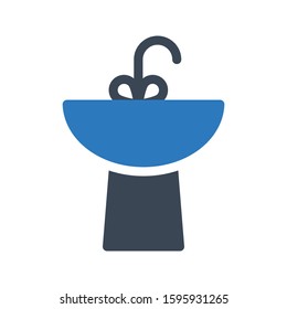 sink vector glyph color icon 