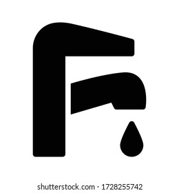 sink vector glyph flat icon 