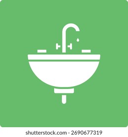 Icono de Vector de fregadero. Se puede utilizar para aplicaciones de impresión, móviles y de Web.