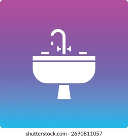 Icono de Vector de fregadero. Se puede utilizar para aplicaciones de impresión, móviles y de Web.