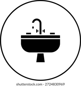Icono de Vector de fregadero. Se puede utilizar para aplicaciones de impresión, móviles y de Web.