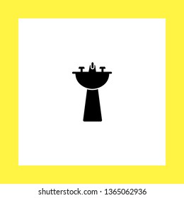 sink vector icon. flat design