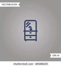 Sink vector icon, illustration symbol