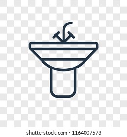 Sink vector icon isolated on transparent background, Sink logo concept