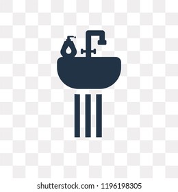 Sink vector icon isolated on transparent background, Sink transparency concept can be used web and mobile