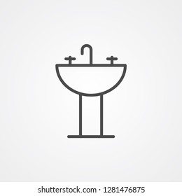 Sink vector icon sign symbol