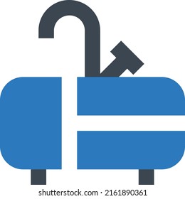 sink Vector illustration on a transparent background. Premium quality symmbols. Glyphs vector icons for concept and graphic design.