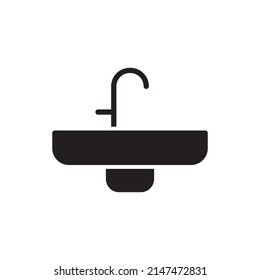 Sink, Wash Basin Icon Logo Design Vector Template Illustration