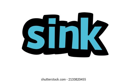 SINK writing design on white background