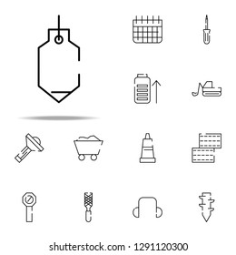 sinker icon. construction icons universal set for web and mobile