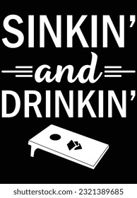 Sinking and drinking design vector art design, eps file. design file for t-shirt. SVG, EPS cuttable design file svg
