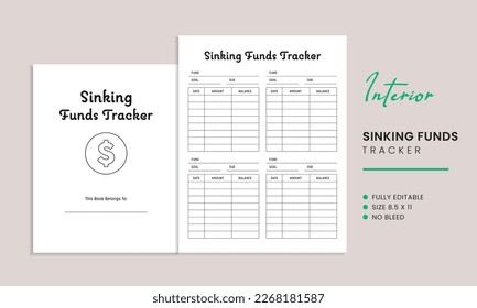 Sinking Funds Tracker Kdp Interior Template