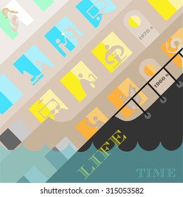 Sinking ship with passengers. Allegory of the outcomming time