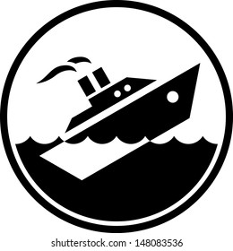 Sinking Ship Vector Isolated 